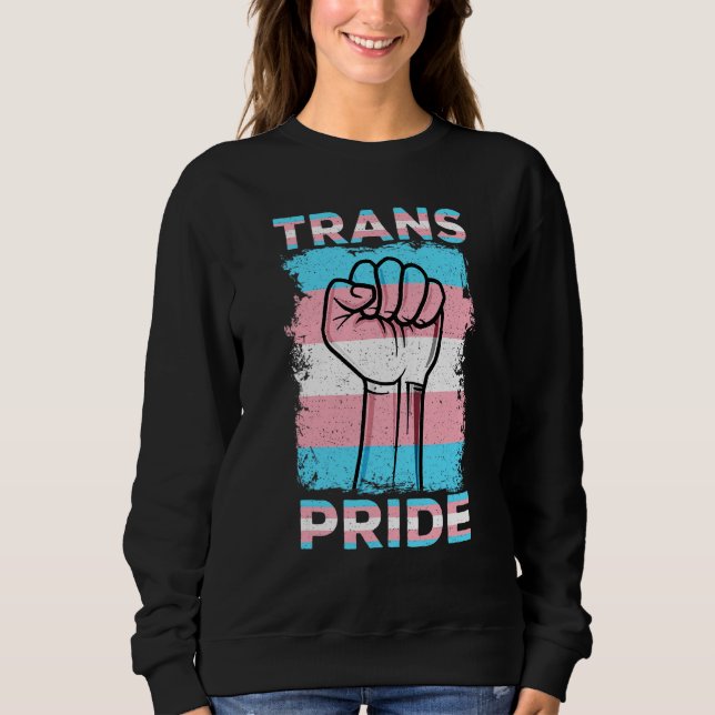 Transgender Pride Flag Trans Pride Men Women Sweatshirt (Front)