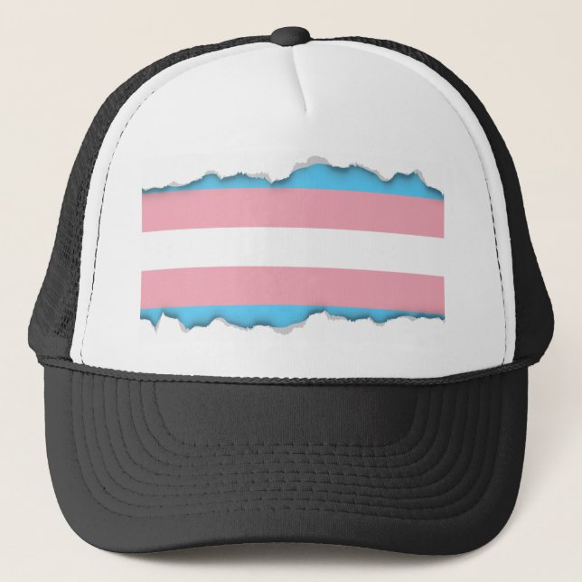 Transgender Pride Flag Trucker Hat (Front)