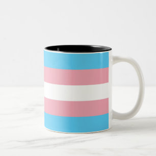 Transgender Pride Flag Two-Tone Coffee Mug
