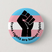 Transgender Pride Flag w Raised Fist Trans rights 
