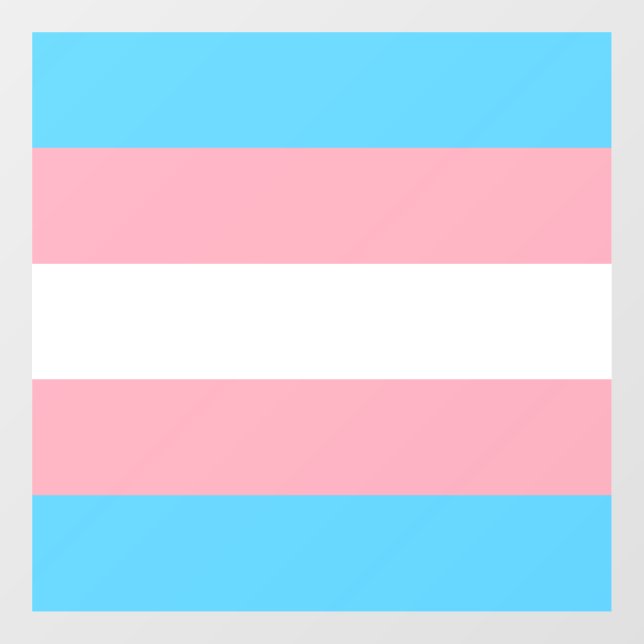 Transgender Pride Flag  Window Cling (Sheet)