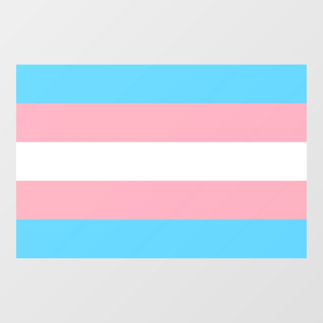 Transgender Pride Flag  Window Cling (Sheet)