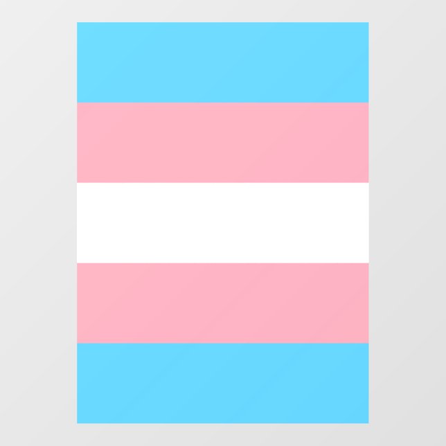Transgender Pride Flag Window Cling (Sheet)