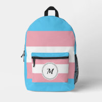 Transgender pride flag with a custom initial