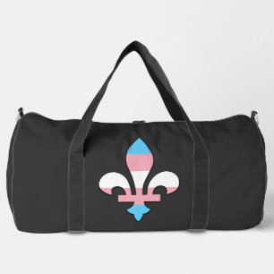 Transgender pride fleur-de-lis duffle bag
