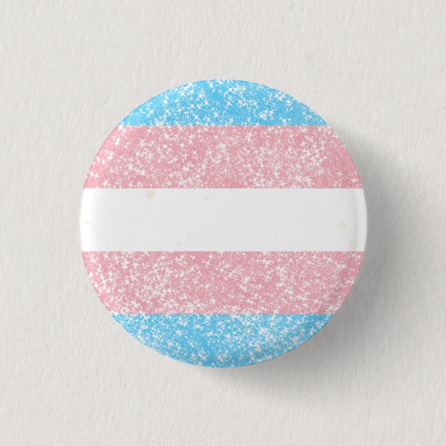 Transgender Pride Glitter 3 Cm Round Badge (Front)