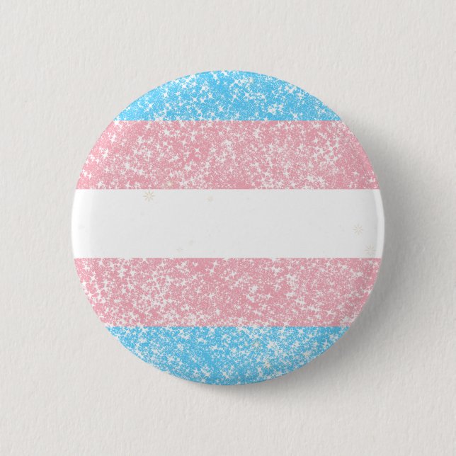 Transgender Pride Glitter  6 Cm Round Badge (Front)