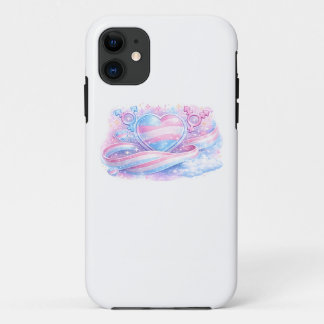 Transgender Pride Heart Galaxy iPhone 11 Case