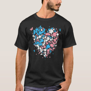 Transgender Pride Heart LGBTQ Trans Valentine Day  T-Shirt
