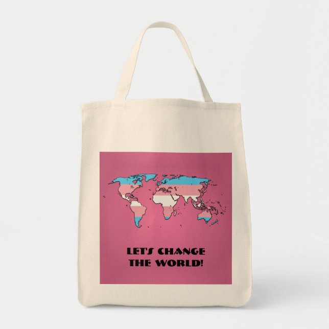 Transgender Pride Map of The World  Tote Bag (Front)