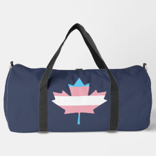 Transgender pride maple leaf  duffle bag
