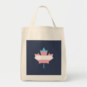 Transgender pride maple leaf  tote bag