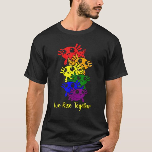 Transgender Pride Parade Lgbtq We Rise Together T-Shirt (Front)