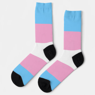 Transgender Pride Pink Blue White Striped LGBT Socks