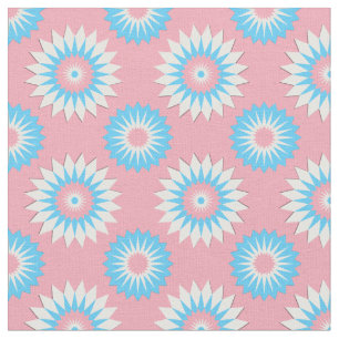 Transgender Pride seamless pink floral pattern Fabric