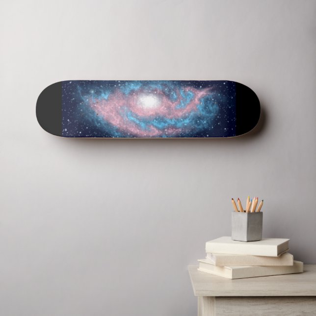 Transgender Pride Spiral Galaxy Skateboard Deck (Wall Art (Horz))