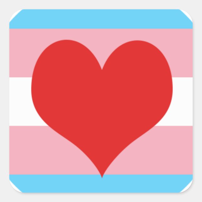 Transgender Pride Square Sticker (Front)