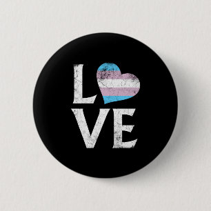 Transgender Pride Stacked Love 6 Cm Round Badge