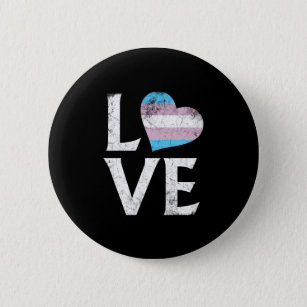 Transgender Pride Stacked Love 6 Cm Round Badge