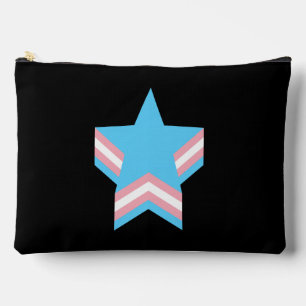 Transgender pride stars  accessory pouch