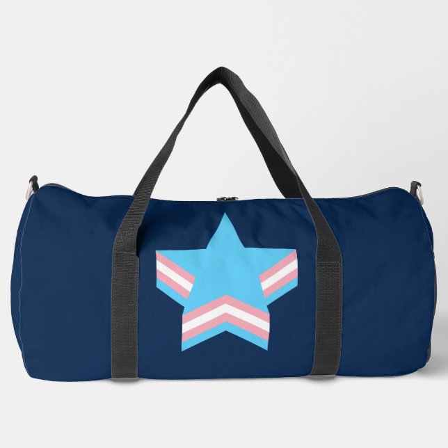 Transgender pride stars  duffle bag (Front)