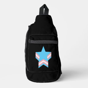 Transgender pride stars  sling bag