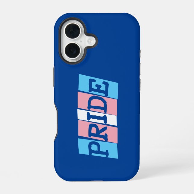 Transgender Pride text iPhone 16 Case (Back)
