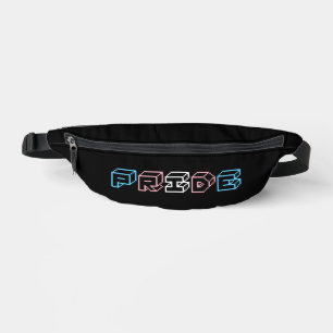 Transgender pride text sign bum bags