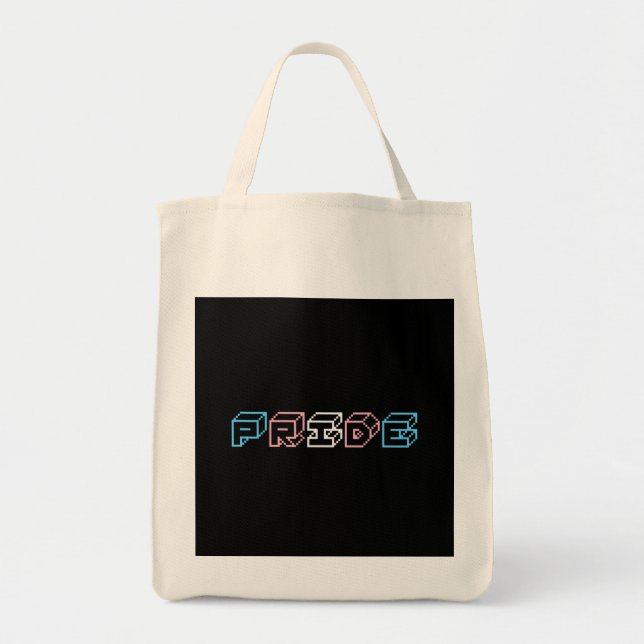 Transgender pride text sign incipio tote bag (Front)