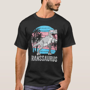 Transgender Pride Trans Flag Dinosaur Trex LGBTQ T T-Shirt