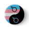 Transgender Pride Yin and Yang Symbol Pride Flag