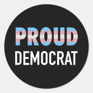 Transgender Proud Democrat Classic Round Sticker