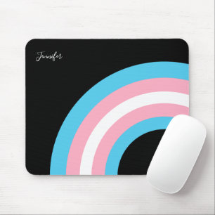 Transgender Rainbow Arc Pride Flag Personalised Mouse Mat