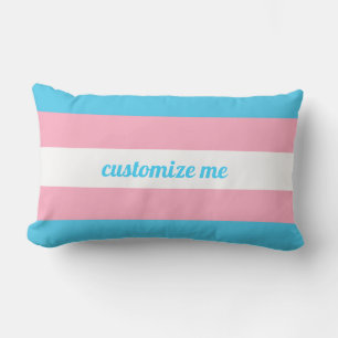Transgender Rainbow Custom Lumbar Cushion