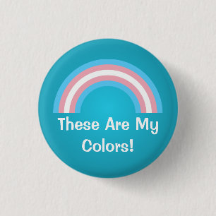 Transgender rainbow pride Button