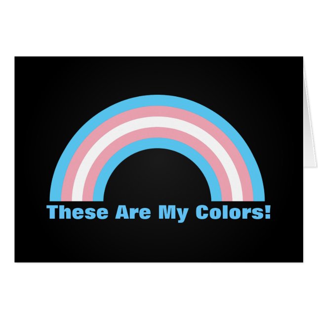 Transgender rainbow pride  Card (Front Horizontal)