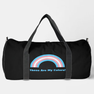 Transgender rainbow pride duffle bag