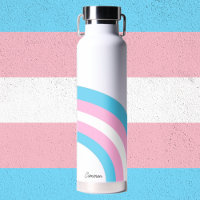 Transgender Rainbow Pride Flag Personalized Name