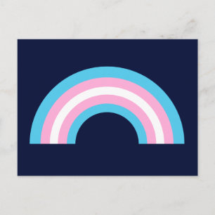 Transgender Rainbow Pride Flag Postcard