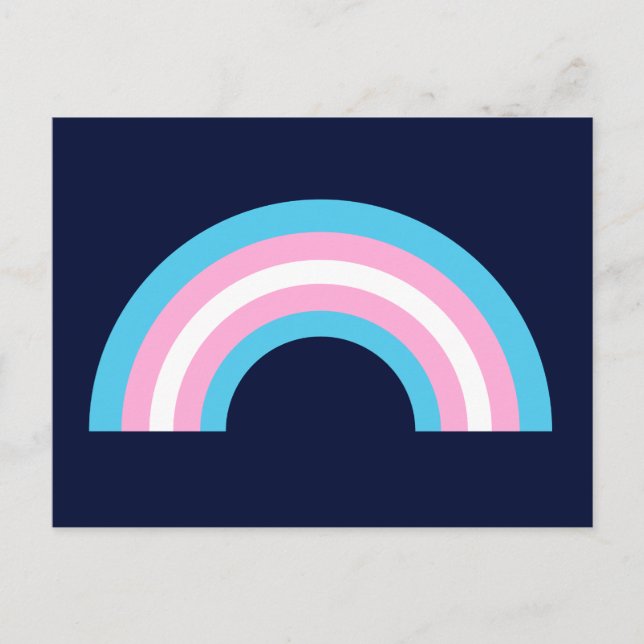 Transgender Rainbow Pride Flag Postcard (Front)