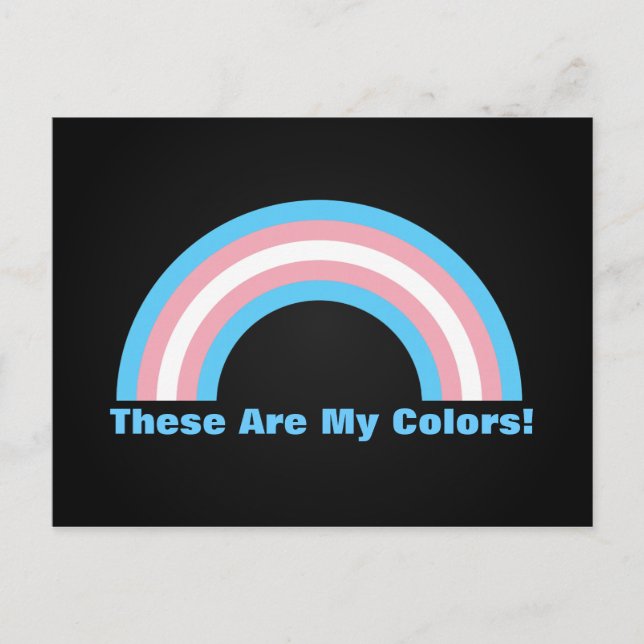 Transgender rainbow pride  Postcard (Front)