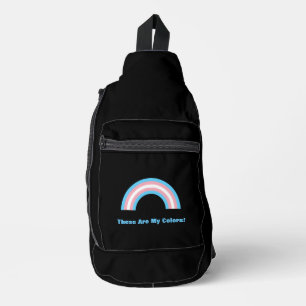Transgender rainbow pride sling bag