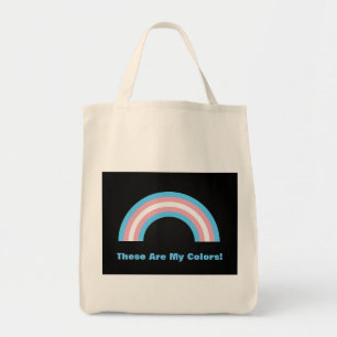 Transgender rainbow pride tote bag