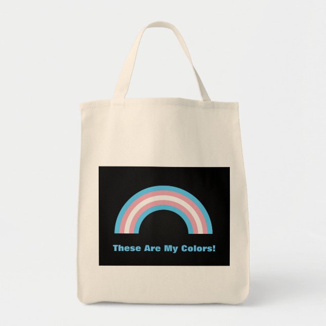 Transgender rainbow pride  tote bag (Front)