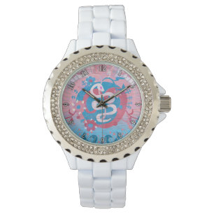 Transgender Snake Damask - Trans Pride Flag Colour Watch