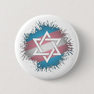 Transgender Star of David 6 Cm Round Badge