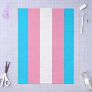 Transgender Stripes Flag Birthday Tissue Paper