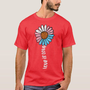 Transgender Sunflower Love Trans Pride Stuff Flag T-Shirt
