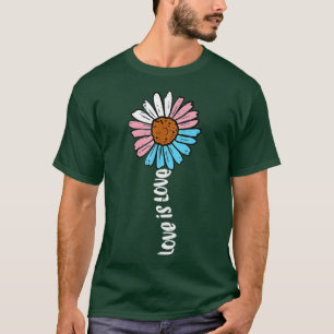 Transgender Sunflower Love Trans Pride Stuff Flag T-Shirt