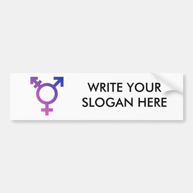 Transgender Symbol Bumper Sticker (Front)